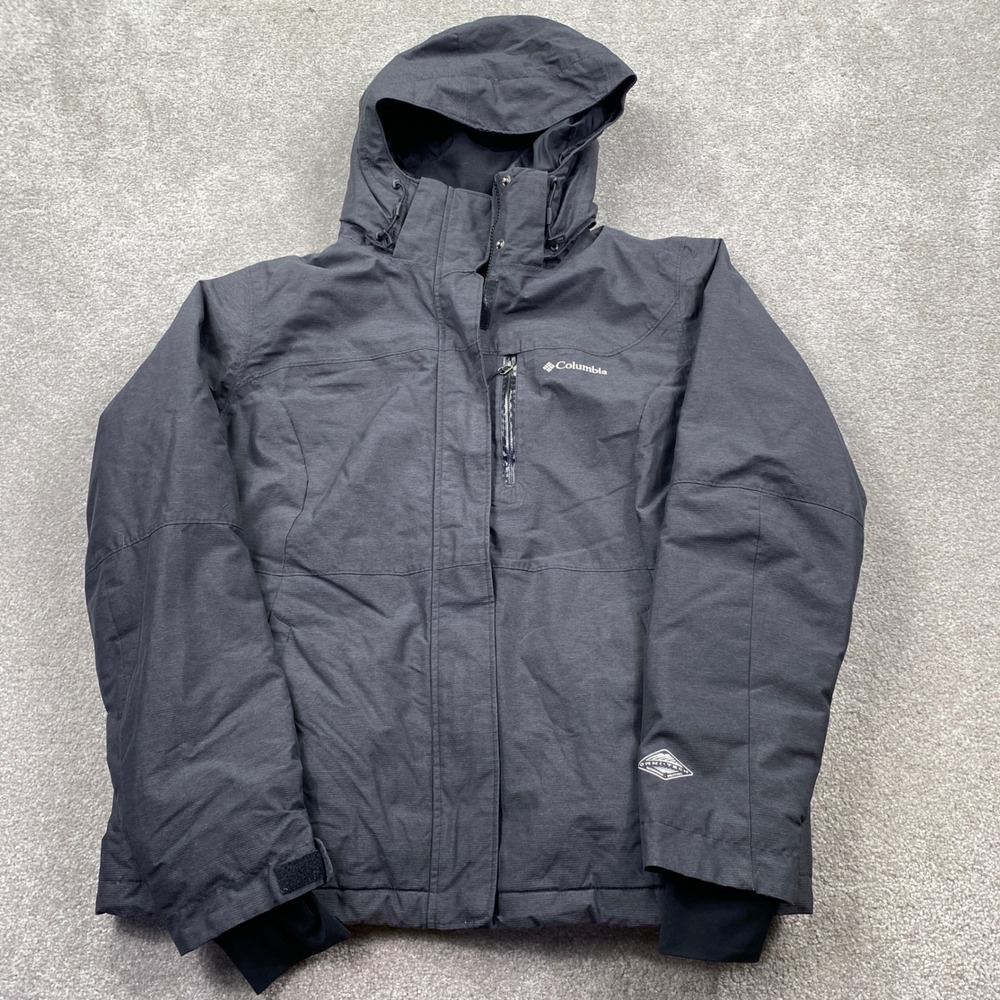 Columbia Winter Jacket Womens XL Dark Gray Omni-Heat Waterproof Ski Parka